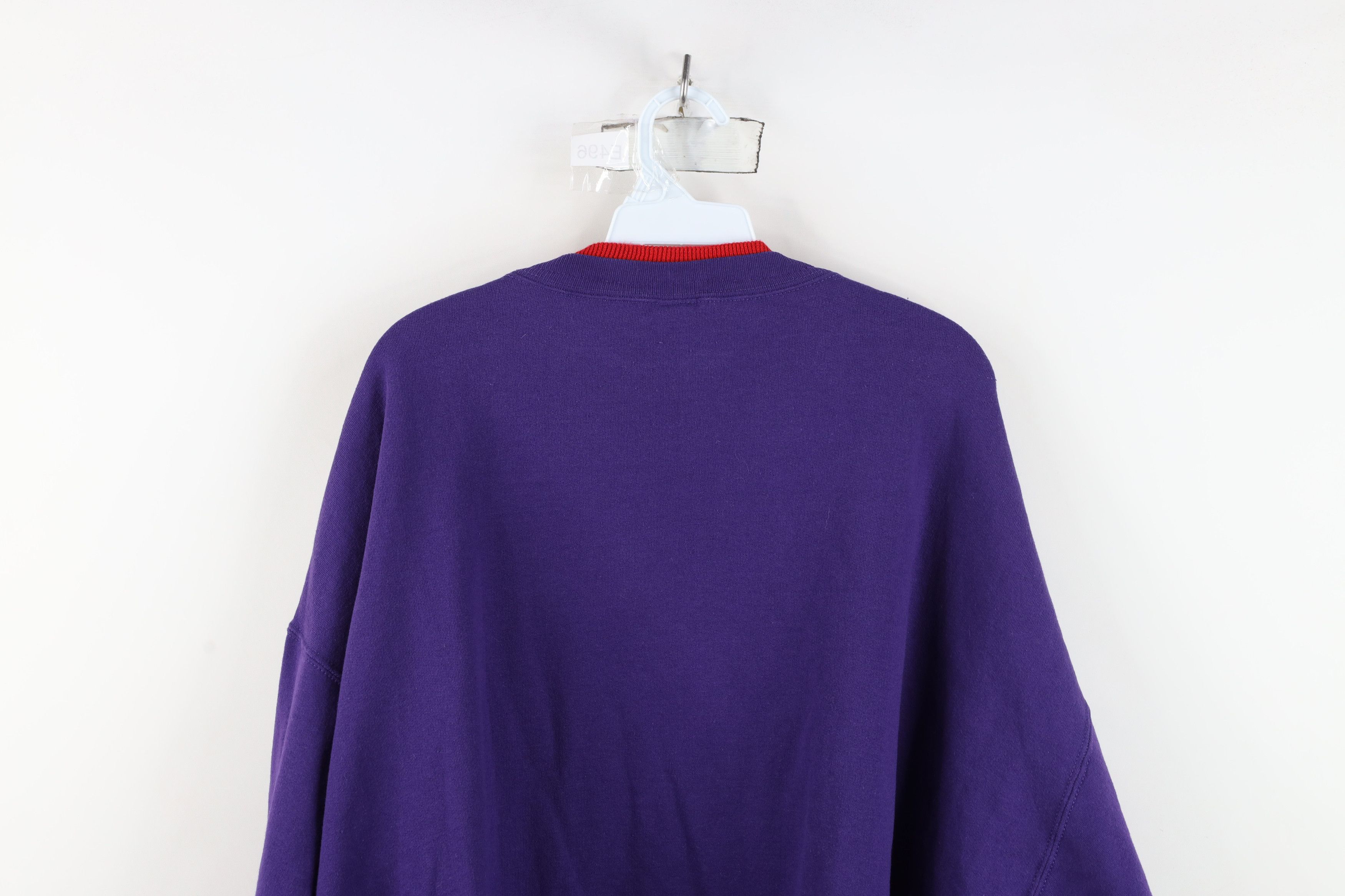 Vintage Vintage 90s Streetwear Head Layered Sweatshirt Purple Size XXL / US 16-18 / IT 52-54 - 14 Thumbnail
