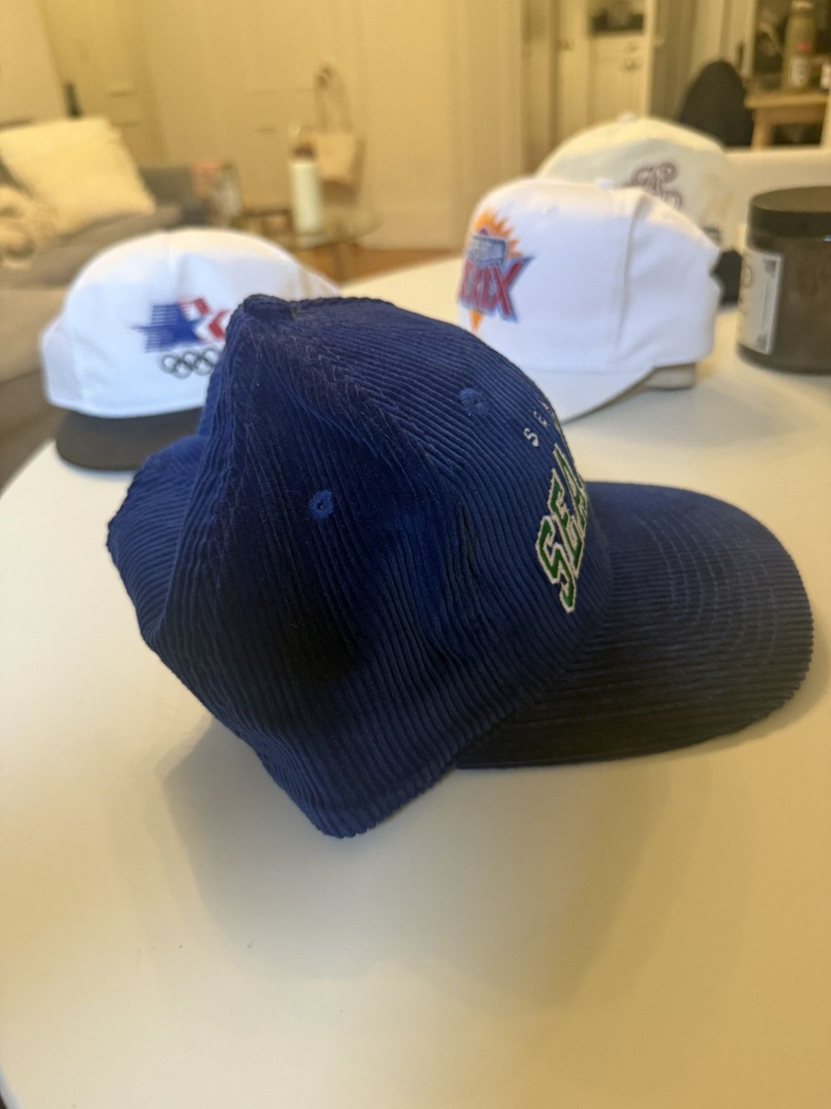 The Game Vintage Corduroy Seattle Seahawks Hat Size ONE SIZE - 2 Thumbnail