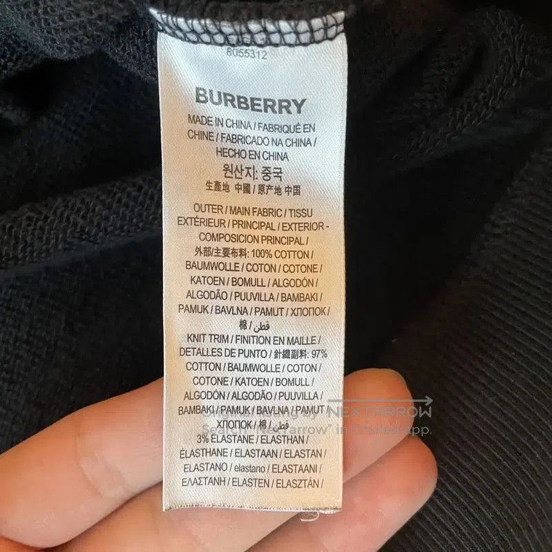 Burberry Burberry Cotton Black Men's Sweatshirt. Size US XXL / EU 58 / 5 - 6 Thumbnail