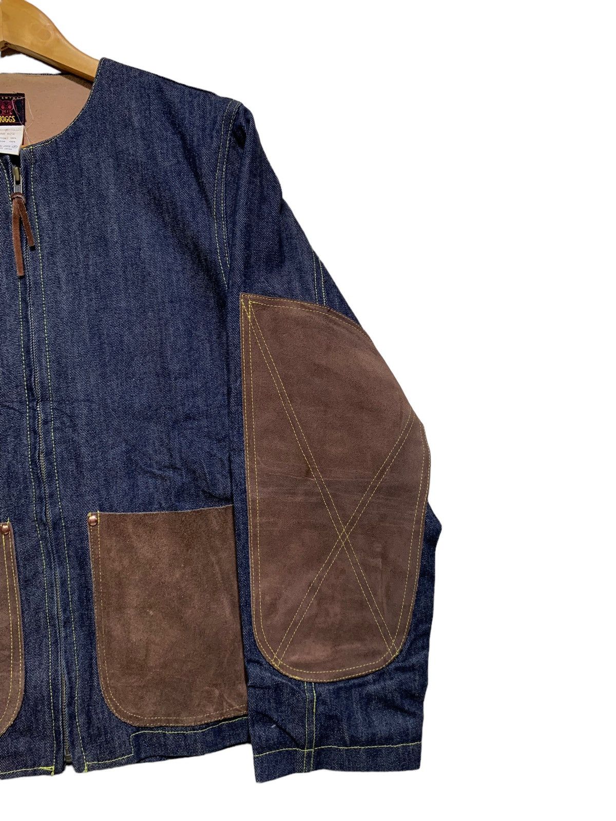 Needles 🔥NEPENTHES DENIM JACKETS WITH LEATHER PATCHWORK Size US M / EU 48-50 / 2 - 4 Thumbnail