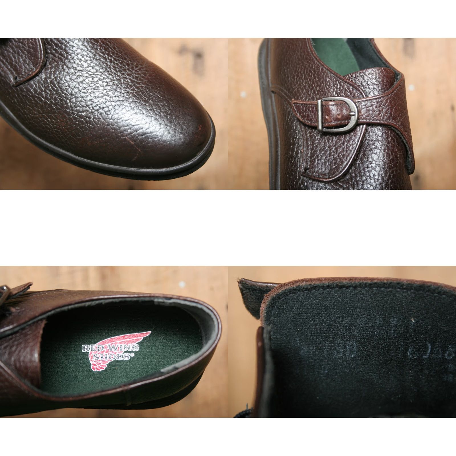 Vintage VINTAGE Red Wing Shoes Monk Strap Oxford Casual Brown Leather Sz. 13B Men Shoes/Adult Buckle B Wide 13 Brown Monk Strap Oxford Size US 13 / EU 46 - 8 Thumbnail