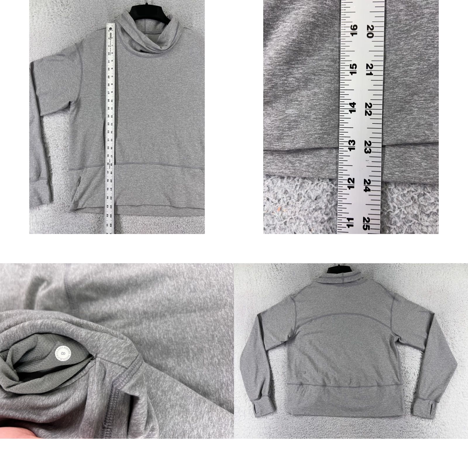 Lululemon Lululemon Sweater Women 8 Gray Ready to Rulu Pullover Funnel Neck Long Sleeve Shirt Size M / US 6-8 / IT 42-44 - 8 Thumbnail