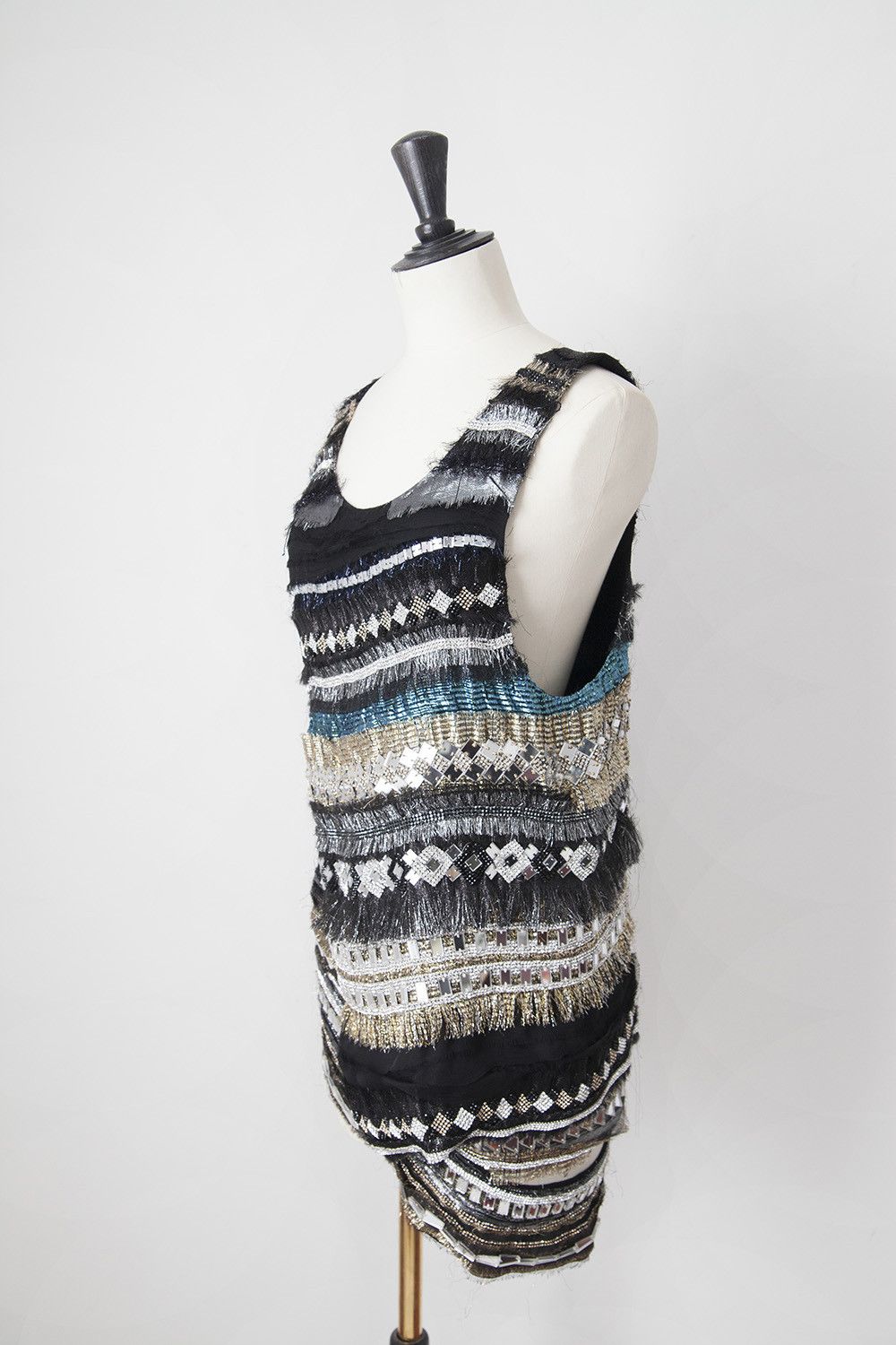 Balmain AW11 crystals embroidered silk ensemble Size XS / US 0-2 / IT 36-38 - 2 Thumbnail