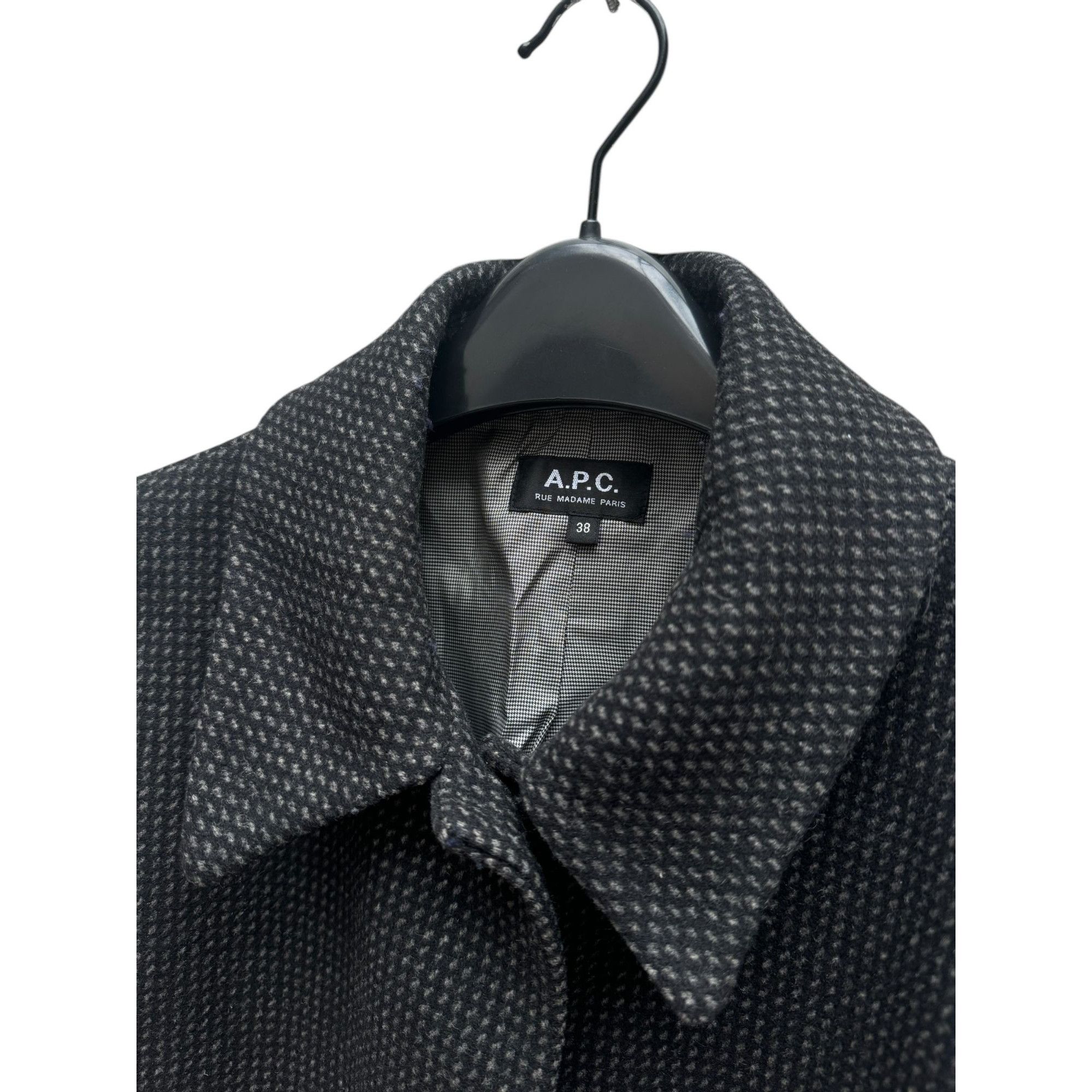 A.P.C. Dark Grey Wool Coat Size M / US 6-8 / IT 42-44 - 4 Thumbnail