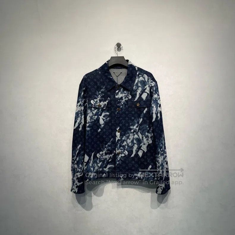 Louis Vuitton Louis Vuitton Floral logo print denim jacket Size US L / EU 52-54 / 3 - 1 Thumbnail