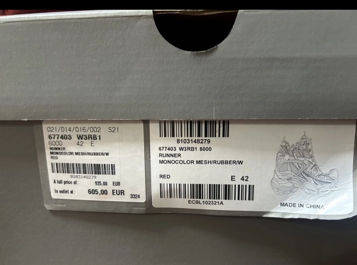 Balenciaga Balenciaga Runner Sneakers Red Size US 9 / EU 42 - 5 Thumbnail