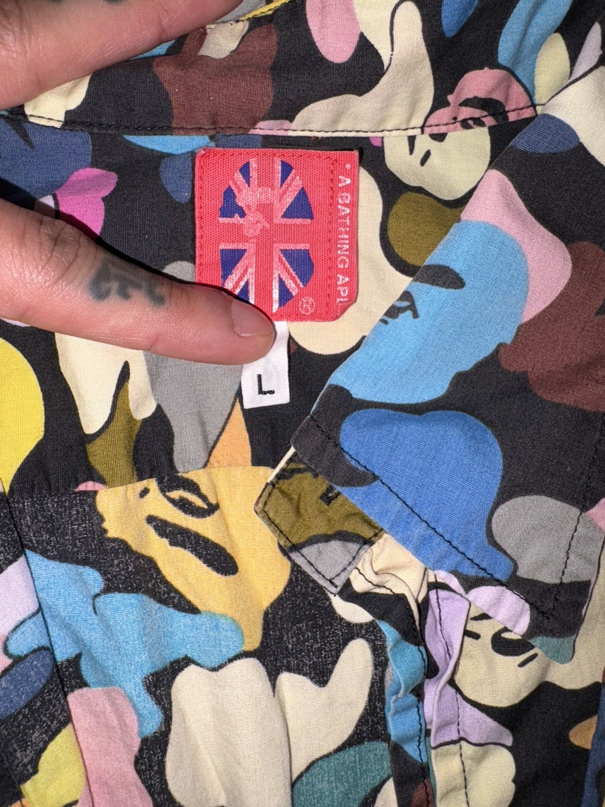 Bape RARE bathing ape button up shirt Size US L / EU 52-54 / 3 - 3 Thumbnail