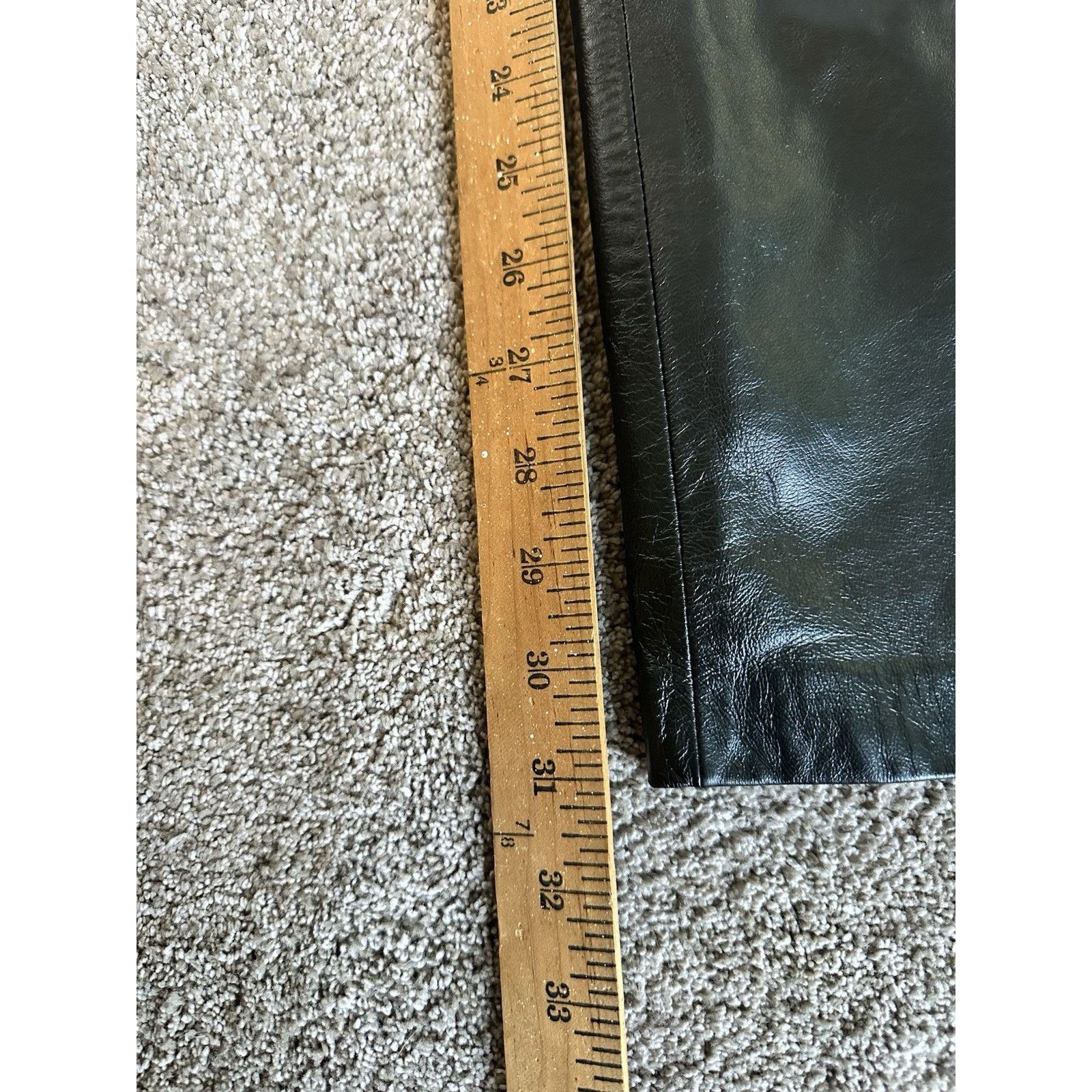 Nine West Nine West Black 100% Genuine Leather Pants Women’s Size 6 Size 28" / US 6 / IT 42 - 3 Thumbnail