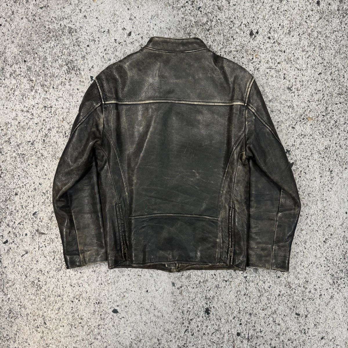 Levi's Vintage Levi's Faded Leather Cafe Racer Style Zip Jacket Size US S / EU 44-46 / 1 - 3 Thumbnail