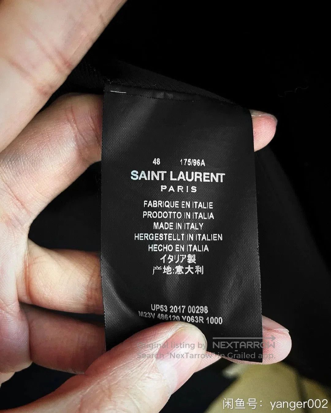 Saint Laurent Paris Saint Laurent Men's Double. Size US M / EU 48-50 / 2 - 5 Thumbnail