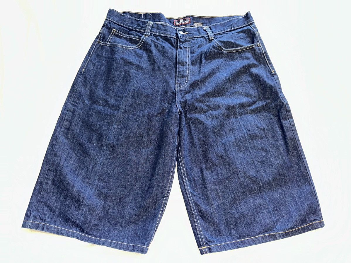 Vintage Vtg Y2K Red Ape Mens Denim Jean Shorts Baggy Size 40x14 Size US 40 / EU 56 - 2 Thumbnail
