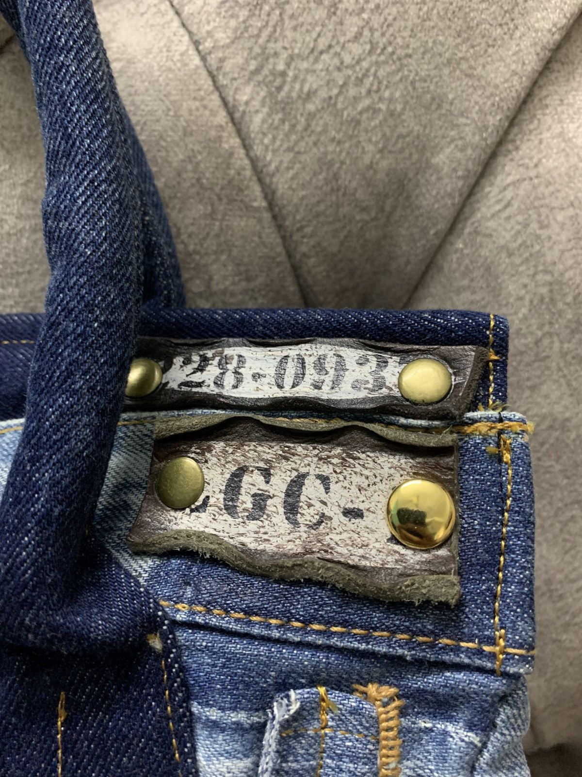 Handmade Birkin Bag Japanese Handmade Levi’s 501 Denim Small Size ONE SIZE - 8 Thumbnail
