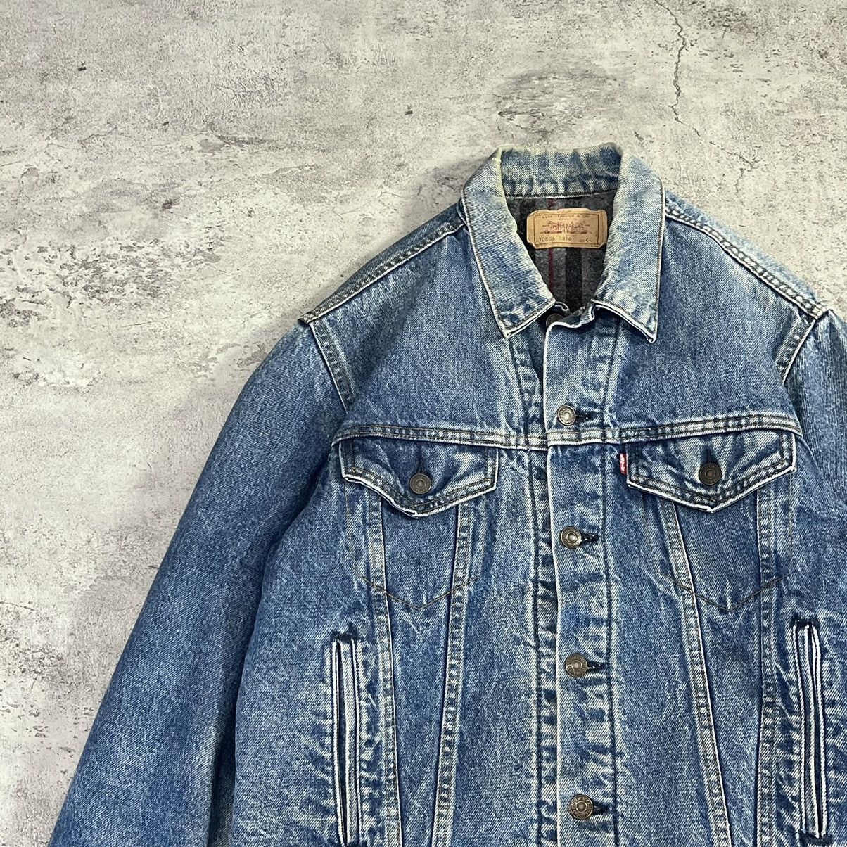 Levi's Vintage Clothing Vintage Levis Flannel Blanket Lined 90s Denim Jacket Size US XXS / EU 40 - 3 Thumbnail