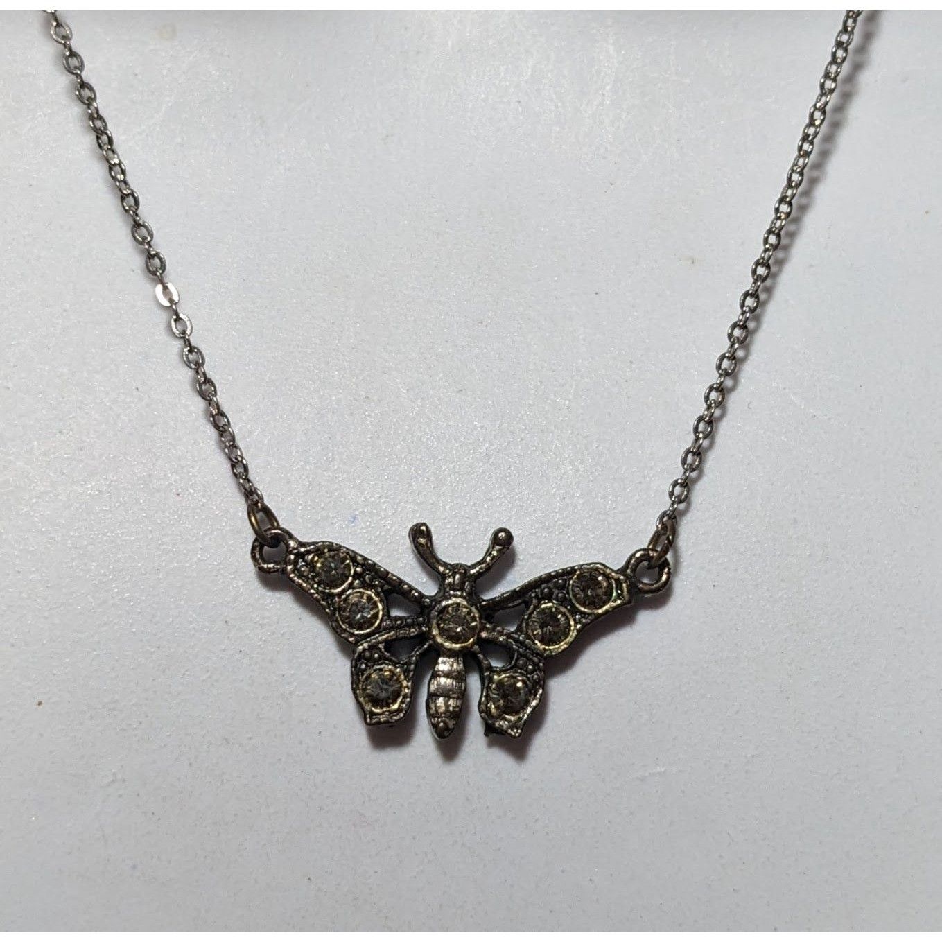 Other Vintage 90s Butterfly Rhinestone Necklace Size ONE SIZE - 5 Thumbnail
