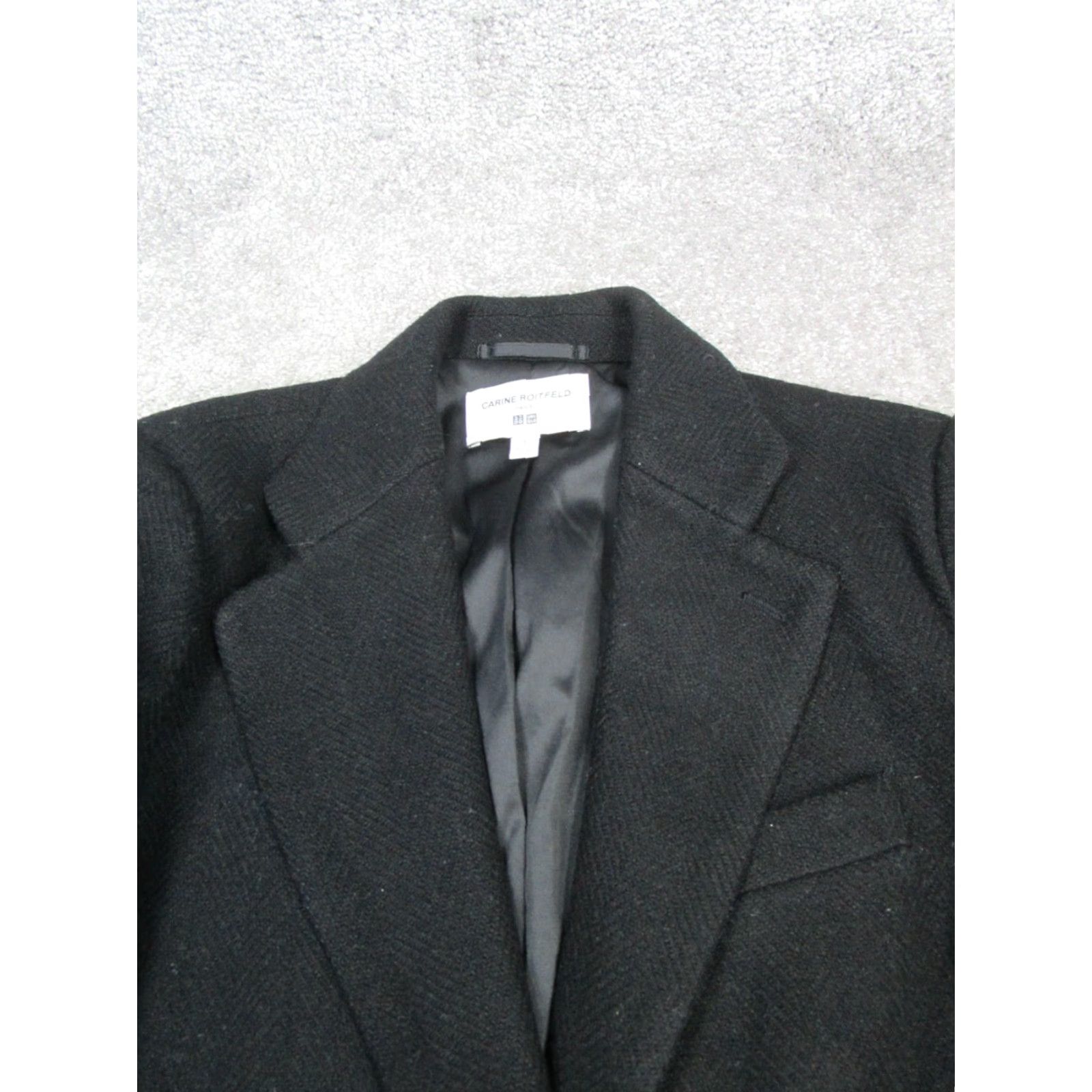 Uniqlo Uniqlo Carine Roitfeld Sports Coat Womens Small Black Wool Blazer Size S / US 4 / IT 40 - 2 Thumbnail
