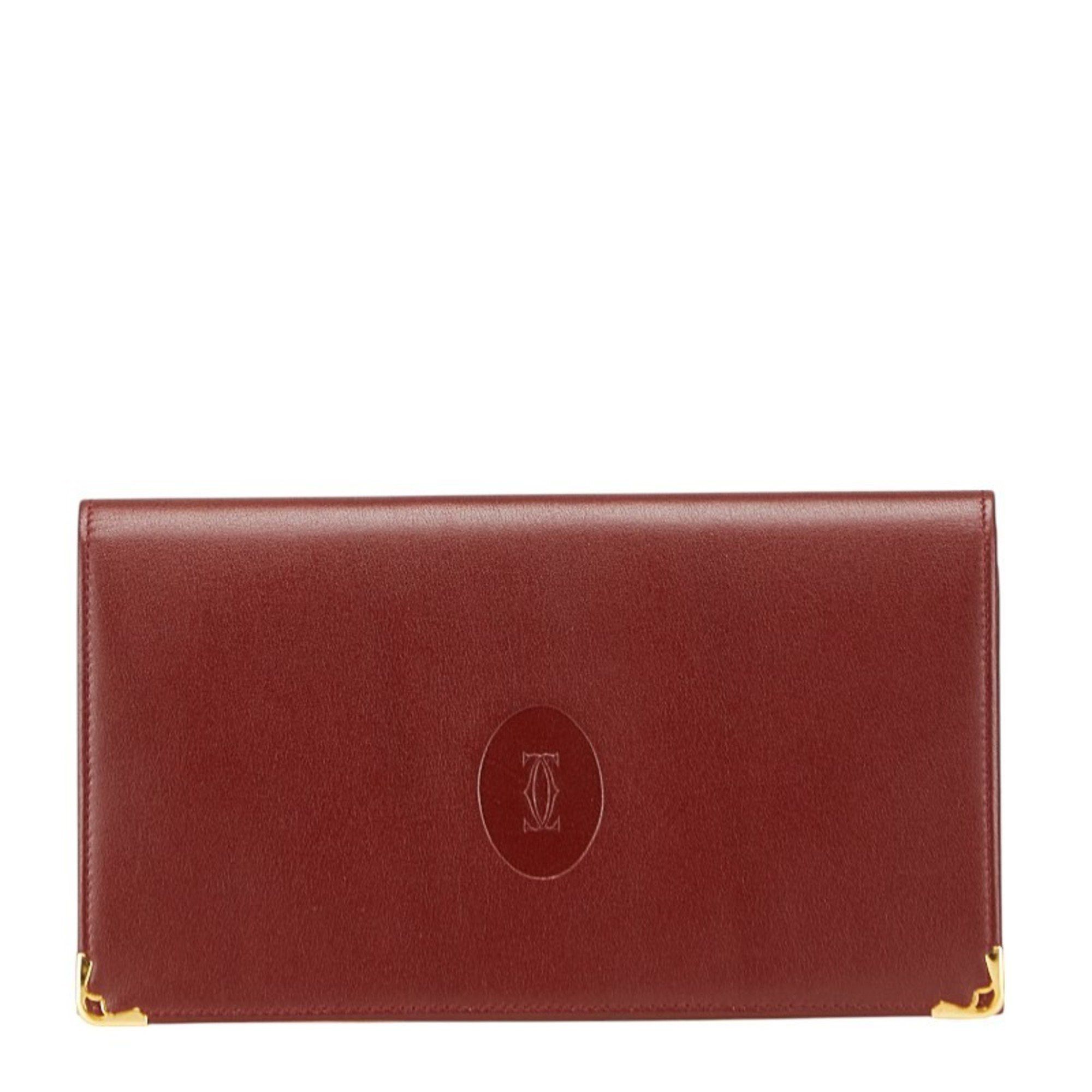 Cartier Cartier Must Line Long Wallet, Bordeaux and Wine Red Leather, Women's, CARTIER Size ONE SIZE - 1 Thumbnail