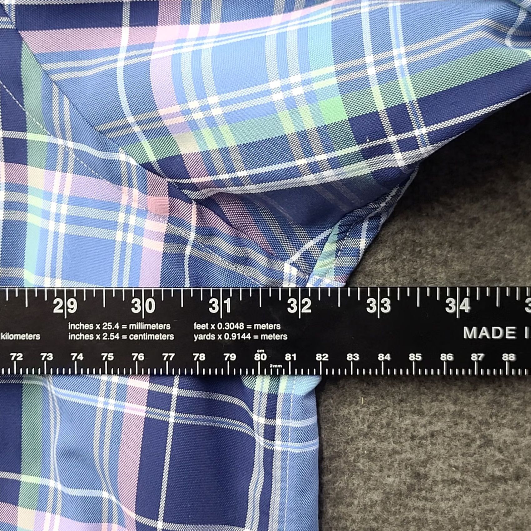 Polo Ralph Lauren VINTAGE Polo Ralph Lauren Performance Shirt Mens 3XB Plaid Long Sleeve Nylon Blend Big Size US XXL / EU 58 / 5 - 5 Thumbnail