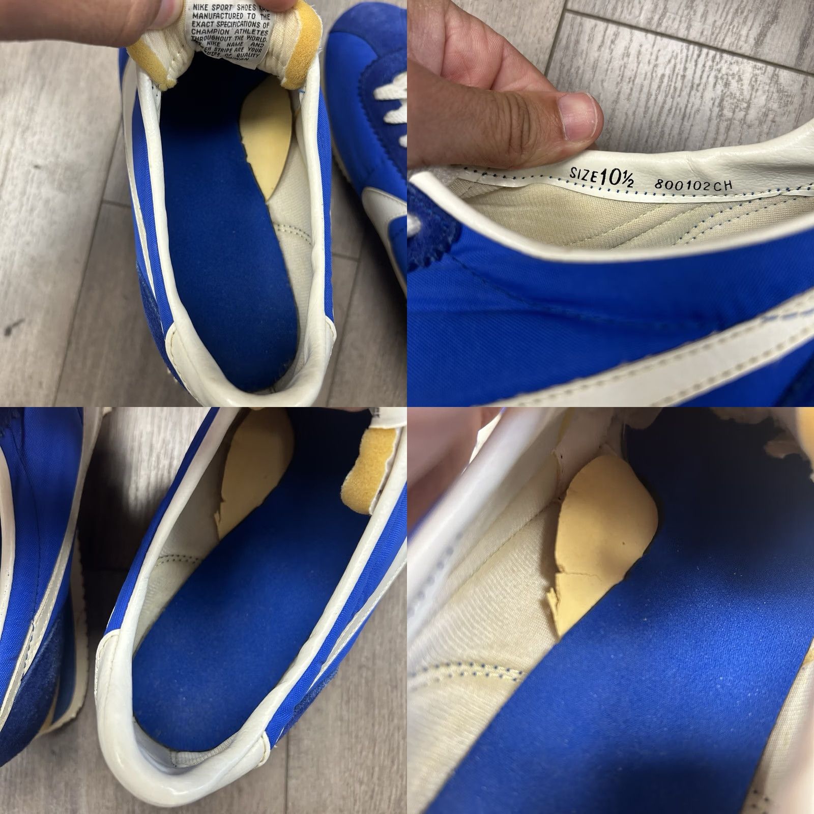 Nike VINTAGE Nike Cortez Blue Made In Taiwan 1980s NBC Sports 10.5 Mens Size US 11 / EU 44 - 10 Thumbnail