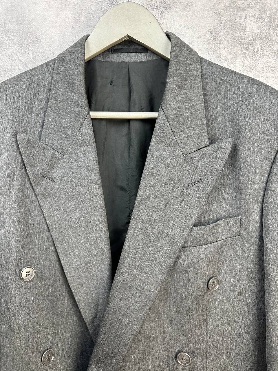 Yves Saint Laurent Yves Saint Laurent Pour Homme VTG Gray Double-Breasted Suit Size 48R - 6 Thumbnail