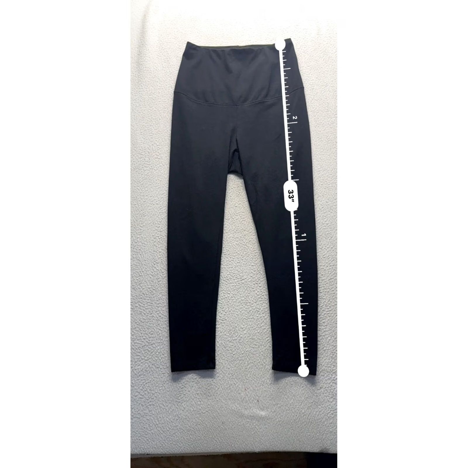 Vintage Motherhood Maternity Leggings - S - Black - High-Waist - 33" Length - Womens Size 28" / US 6 / IT 42 - 6 Thumbnail