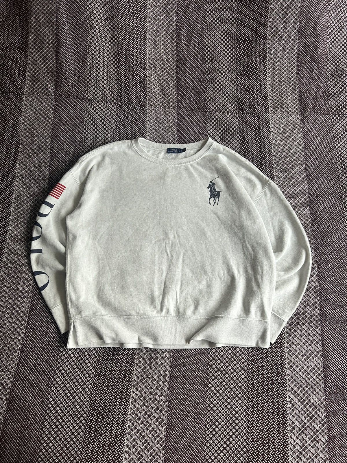 Polo Ralph Lauren Polo Ralph Lauren Vintage USA Flag Sweatshirt Unisex SZ L Size US L / EU 52-54 / 3 - 1 Thumbnail