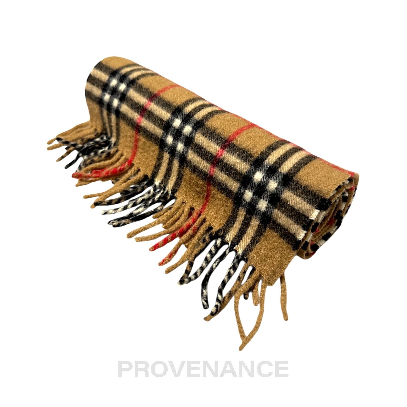 Burberry 🔴 Vintage Burberrys Scarf Nova Check 100% Cashmere Camel Size ONE SIZE - 6 Thumbnail