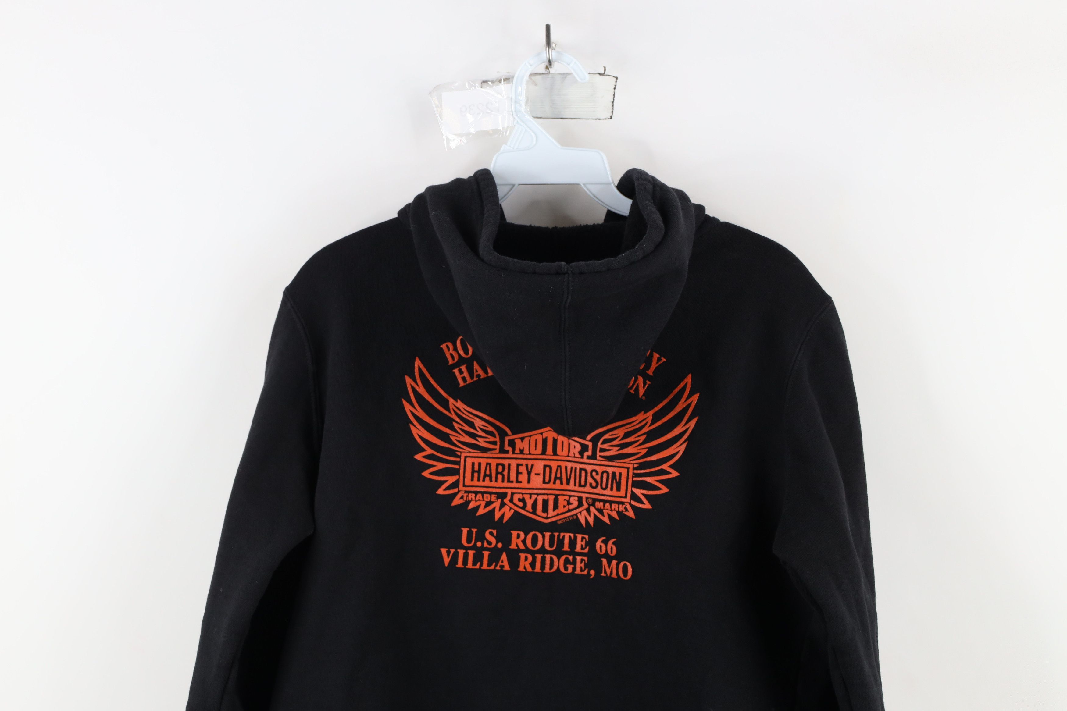 Harley Davidson × Vintage Vintage Y2K Harley Davidson Spell Out Full Zip Hoodie Black Size M / US 6-8 / IT 42-44 - 12 Thumbnail