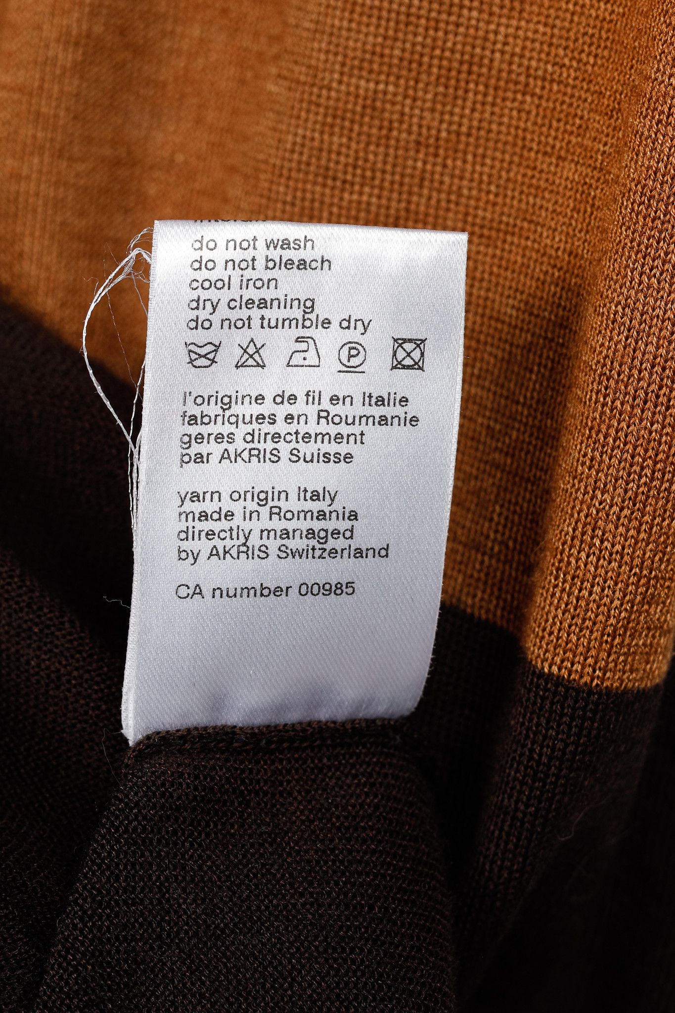 Akris Akris PF/13 Brown Striped Cashmere & Silk Sweater Size L / US 10 / IT 46 - 9 Thumbnail