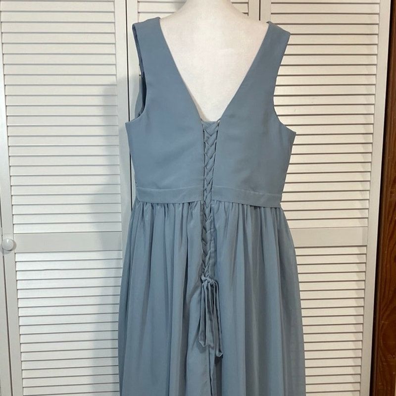 Other NWT HJ Dusty Blue Chiffon Flowy A-line Formal Dress 16 Size XL / US 12-14 / IT 48-50 - 6 Thumbnail
