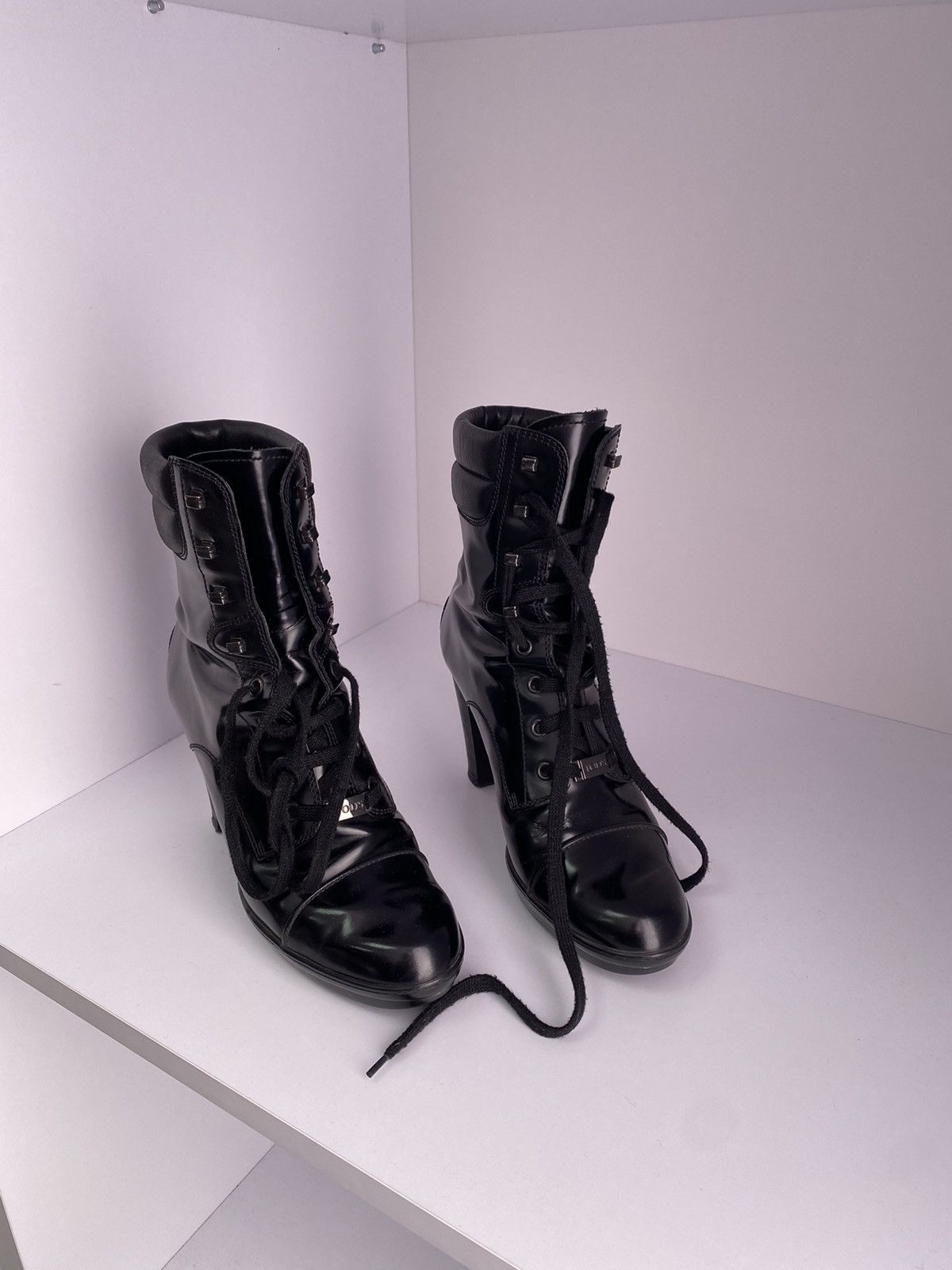 Tod's × Vintage Vintage Tod's Patent Leather Women’s Boots Size US 8.5 / IT 38.5 - 4 Thumbnail