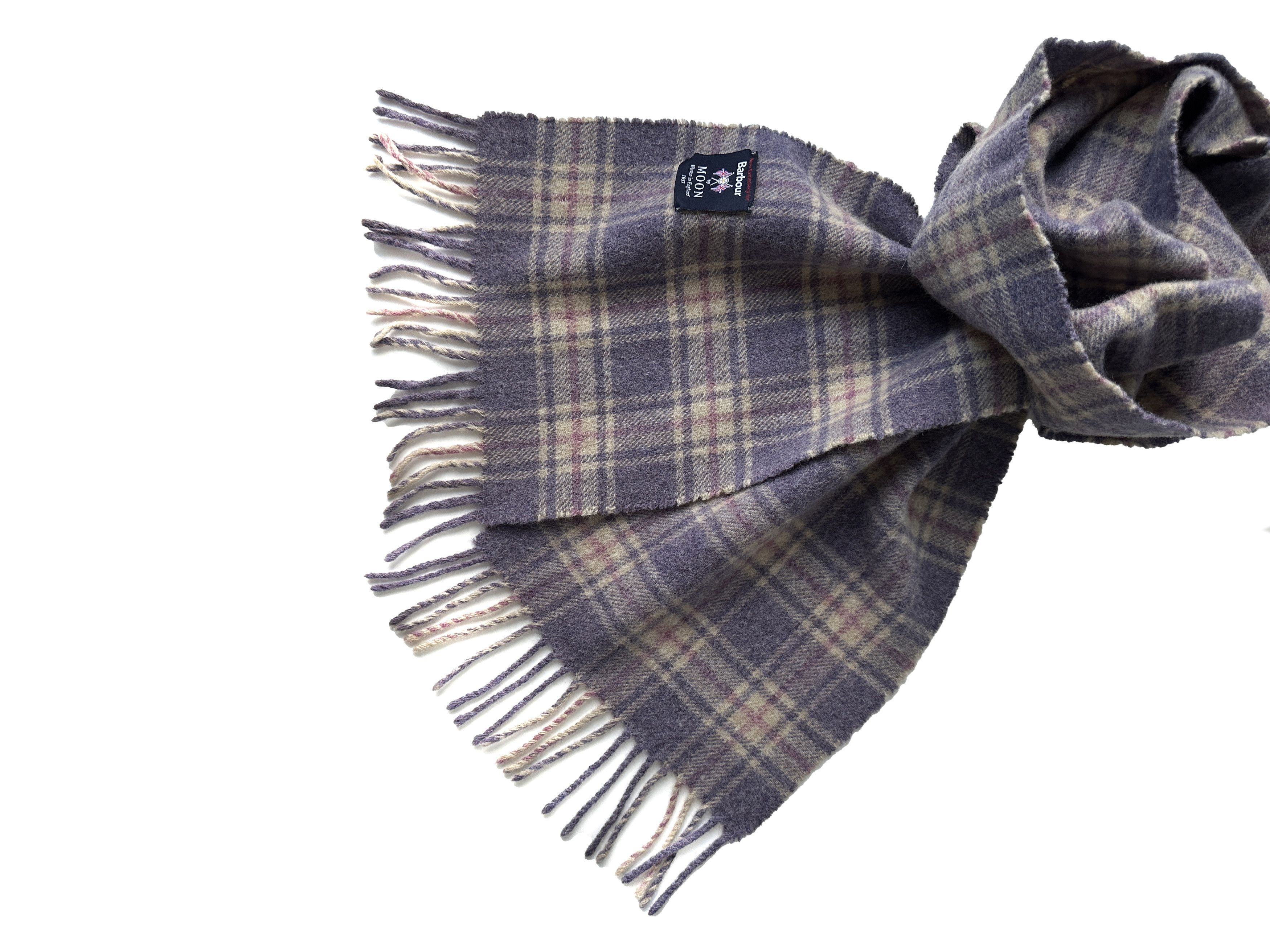 Abraham Moon & Sons Barbour by Moon tartan wool scarf Size ONE SIZE - 3 Thumbnail