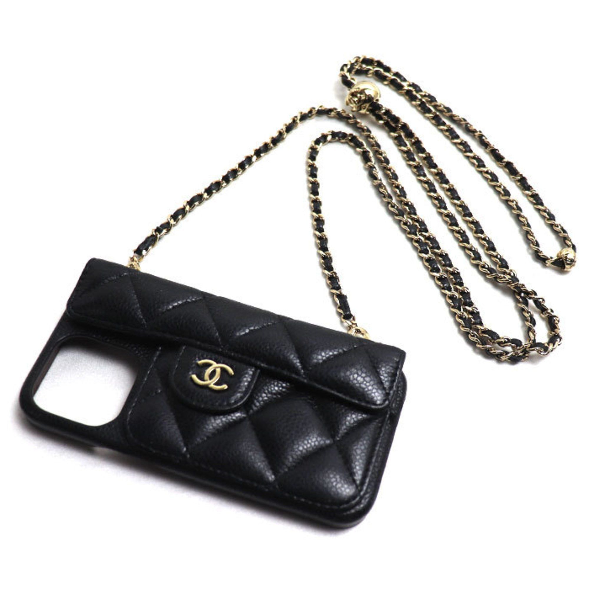 image of Chanel Timeless Classic Line (Iphone 14 Pro) Iphone Case Black Ap3553 Women's