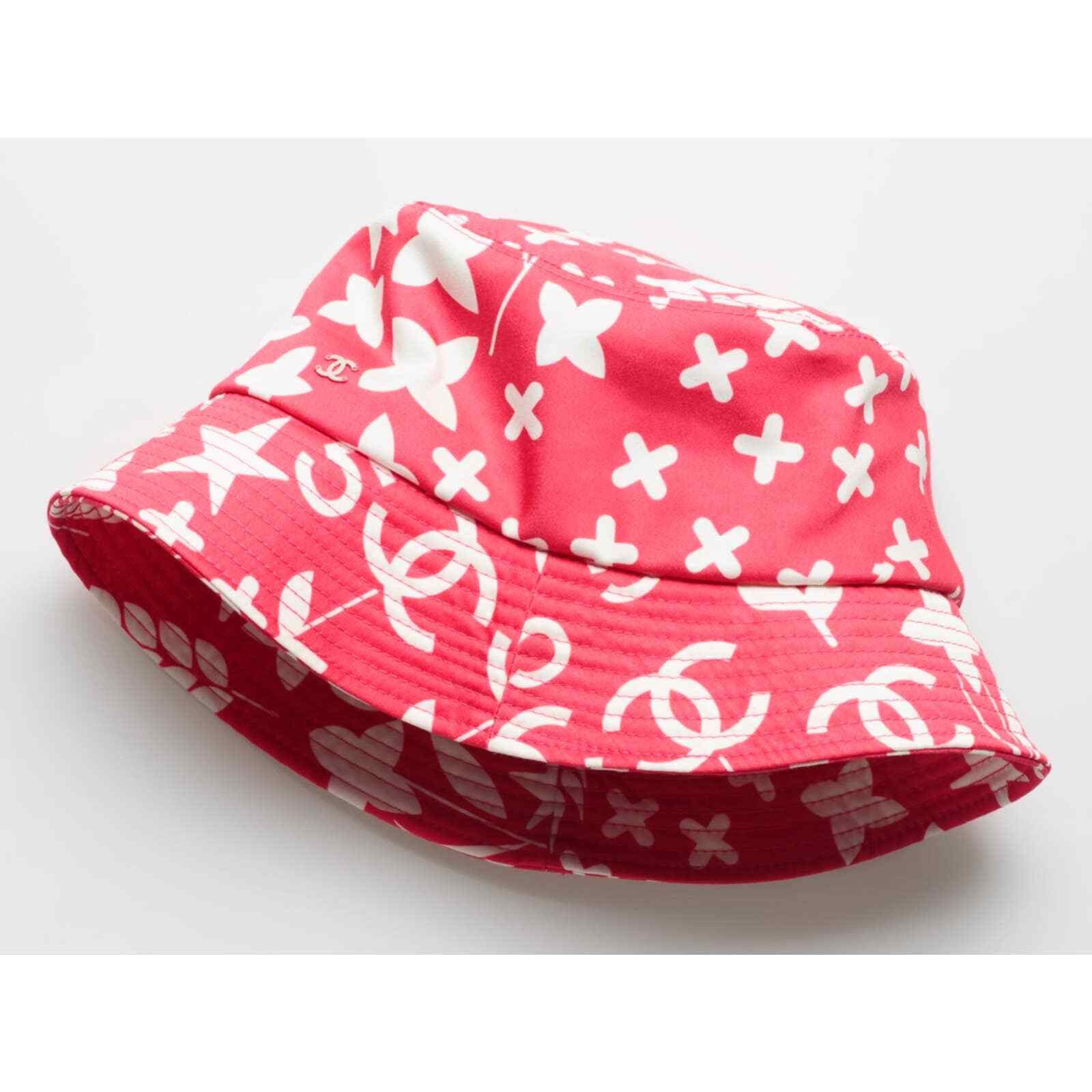 Chanel Chanel Graffiti CC Silver Logo Sun Cloche Bucket Hat S Small Size ONE SIZE - 1 Thumbnail