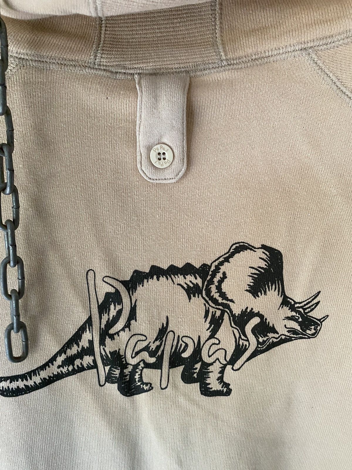 Japanese Brand 1980s PAPAS Dinosaur Triceratops hoodie Size US L / EU 52-54 / 3 - 13 Thumbnail