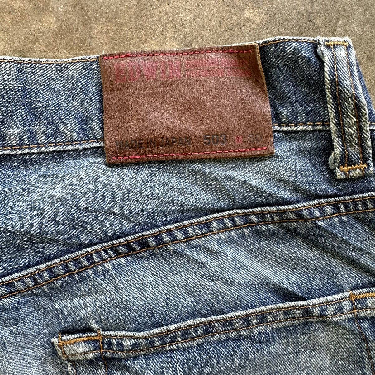 Japanese Brand Vintage Edwin 503 Sick Distressed Faded Denim Jean Pant W32 Size US 32 / EU 48 - 15 Thumbnail