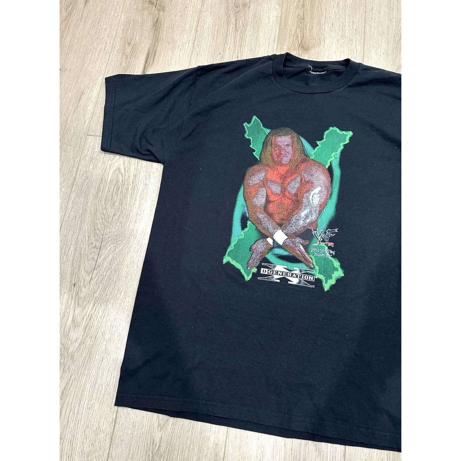 Vintage VINTAGE WWF Triple H T-Shirt Mens Wrestling Short Sleeve Black 100% Cotton L Logo Graphic Print Sports USA 00s WWF Wrestler Combo Tee Size US L / EU 52-54 / 3 - 3 Thumbnail