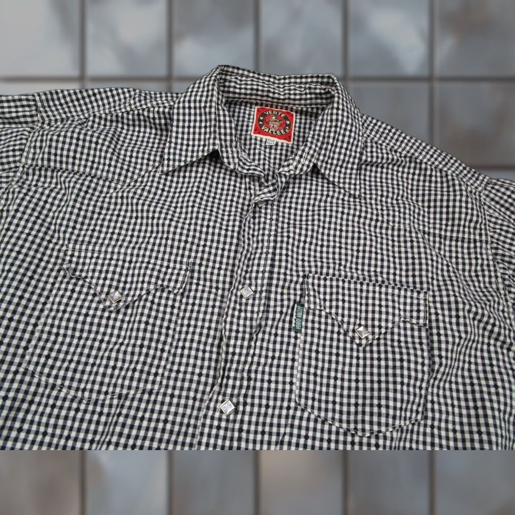 Vintage VINTAGE Verte Vallee Shirt Mens XL Black Western Pearl Snap Long Sleeve Cowboy Size US XL / EU 56 / 4 - 1 Thumbnail