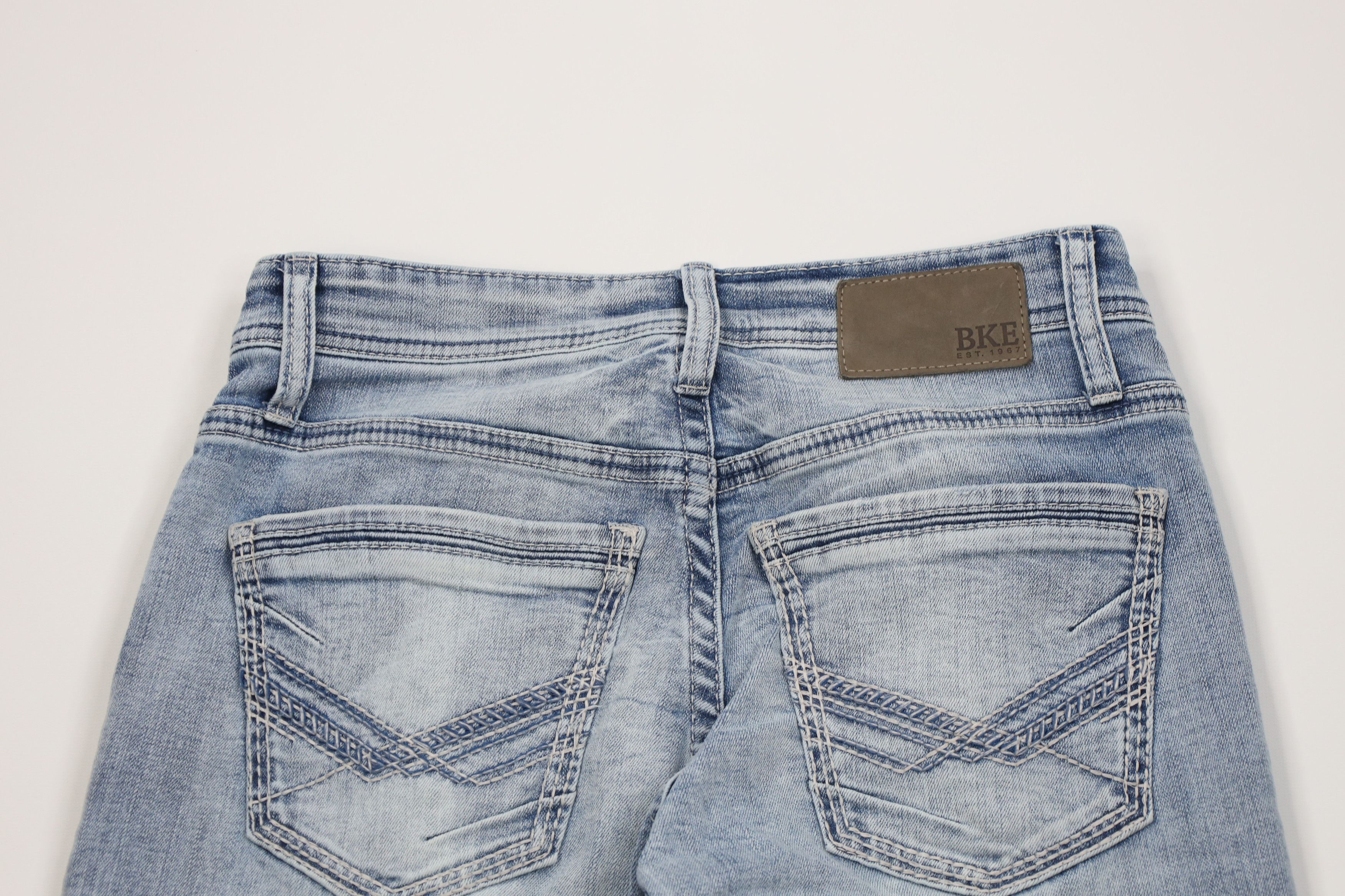 Vintage Buckle BKE Stretch Jake Bootcut Denim Jeans Light Wash Size US 28 / EU 44 - 10 Thumbnail