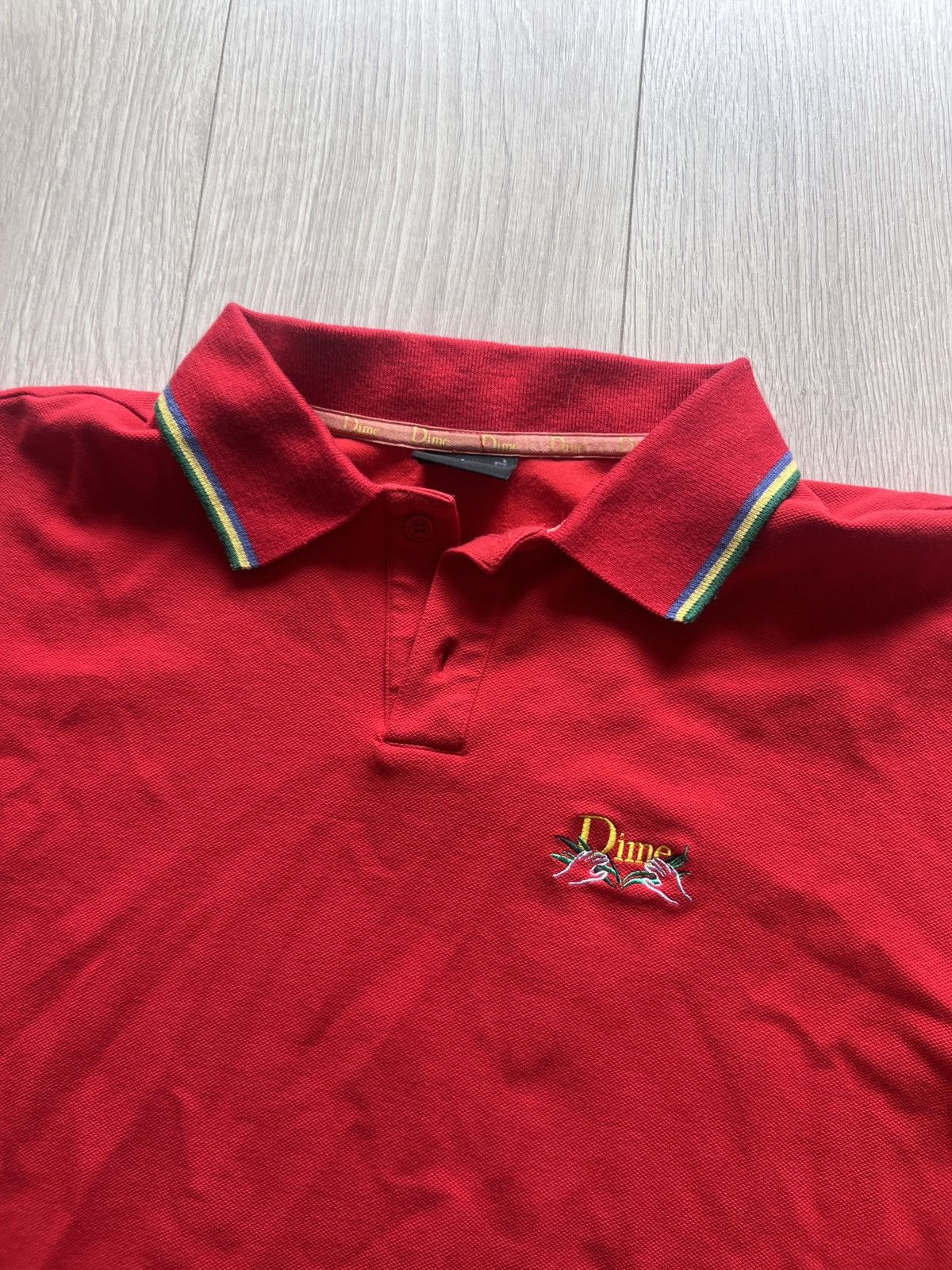 Dime × Vintage Dime Polo Short Skateboarding Skateboarder Collared Size US L / EU 52-54 / 3 - 1 Thumbnail