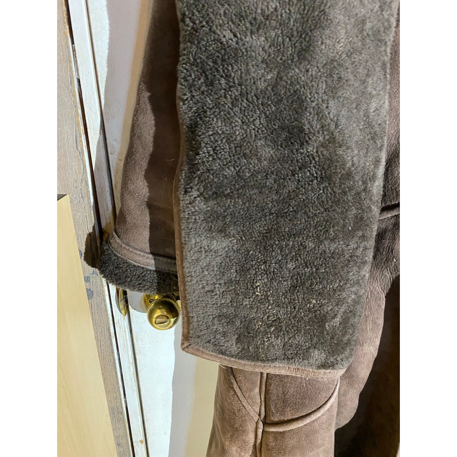 Other French Creek Sheep & Wool 100% Leather/Suede/Shearling Coat Size XL / US 12-14 / IT 48-50 - 10 Thumbnail