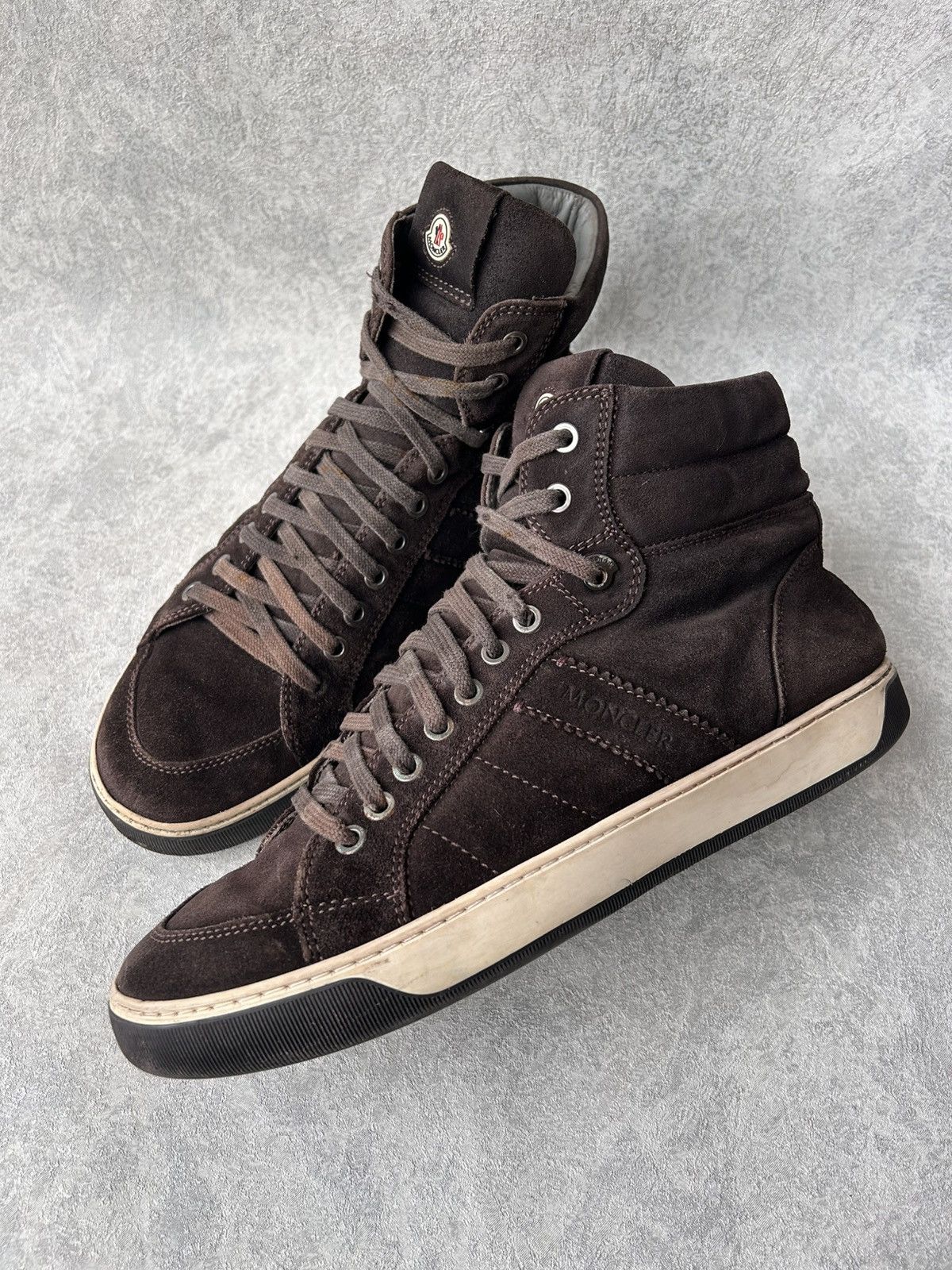 Moncler Vintage Moncler Suede High Top Sneakers Size US 10 / EU 43 - 3 Thumbnail
