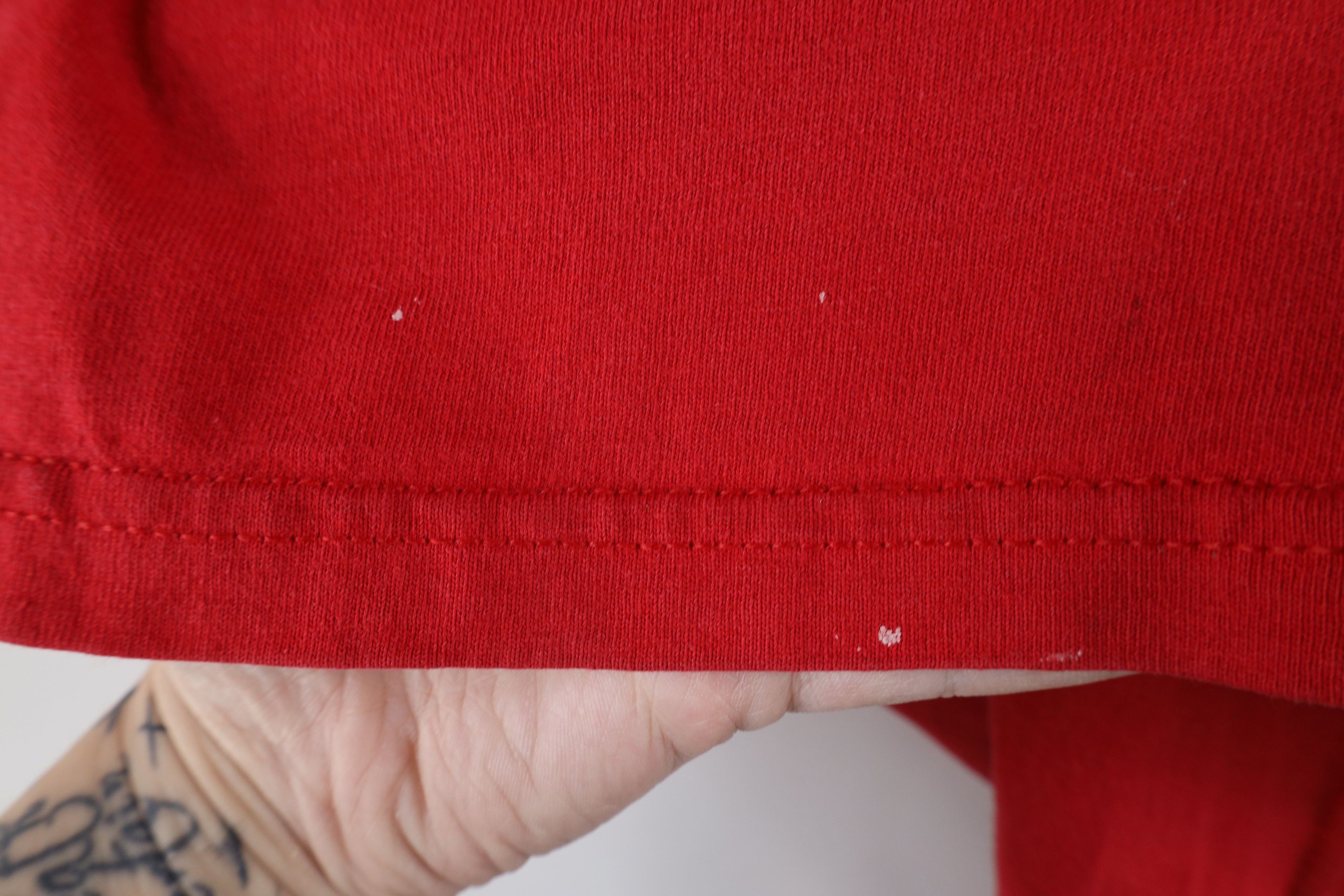 Vintage Vintage 90s Streetwear Blank Baggy Fit Cotton T-Shirt Red Size US XL / EU 56 / 4 - 5 Thumbnail