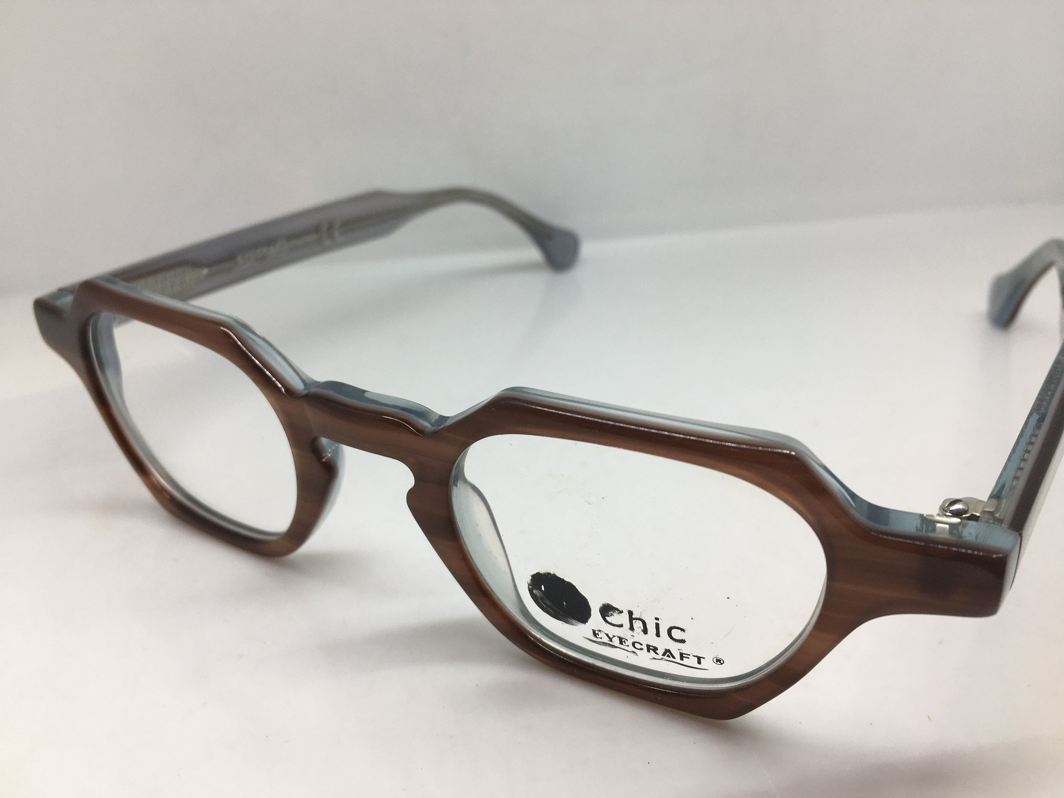 Other EYECRAFT 3013B BrownGREAT GATSBY Eyeglasses Frame Size ONE SIZE - 3 Thumbnail