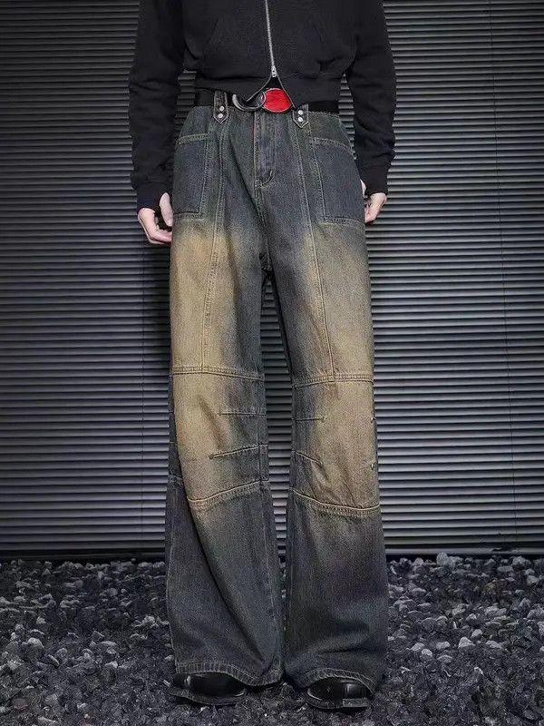 Japanese Brand VIBE Deconstructed design washed distressed baggy jeans Size US 32 / EU 48 - 2 Thumbnail