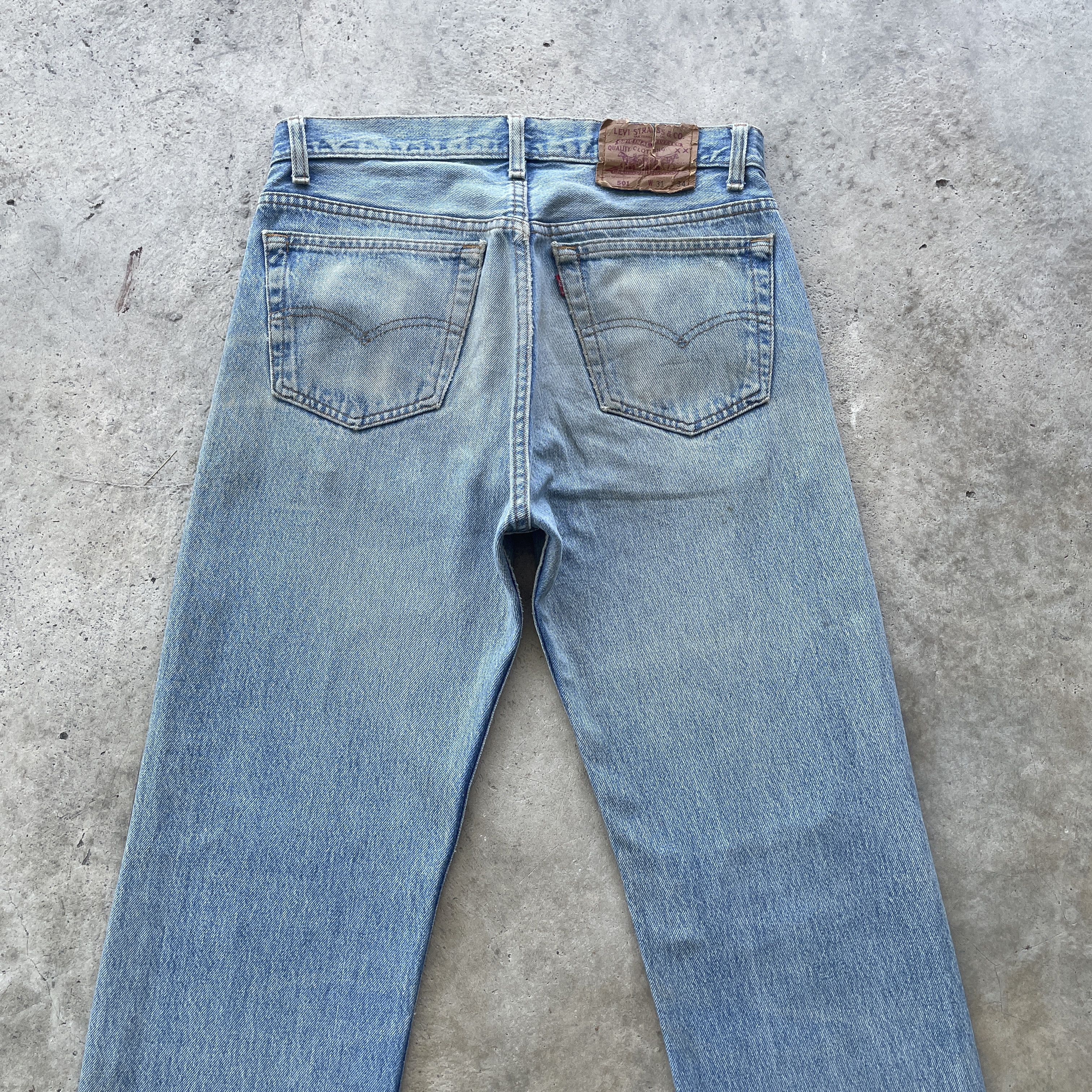Jean × Levi's × Levi's Vintage Clothing VINTAGE 90s LEVI’S 501 USA FADED RUSTY JEANS DISTRESS PANTS Size US 31 - 12 Thumbnail