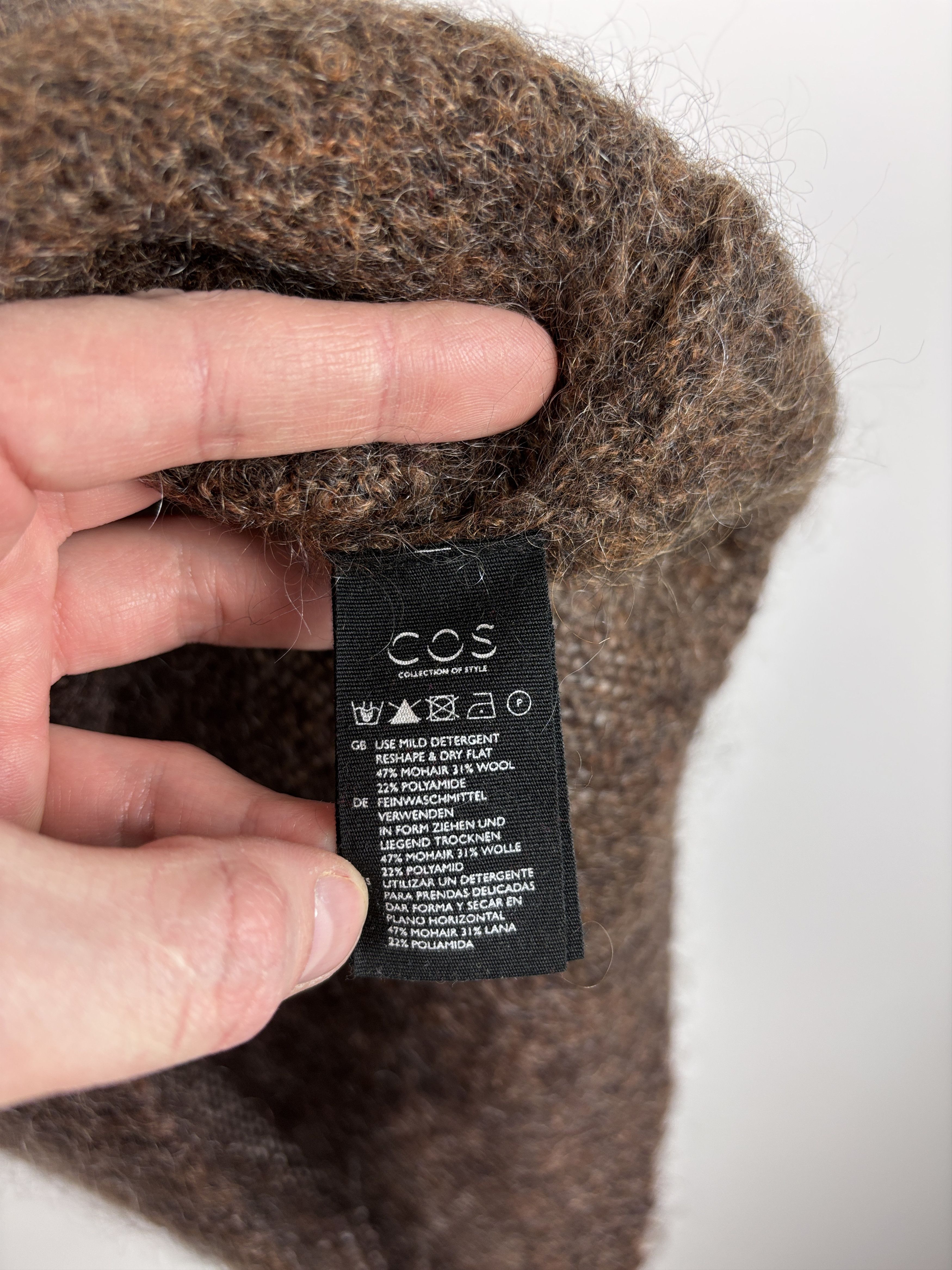 Cos COS V-Neck Sweater Mohair Wool Pullover Oversized Size S Size S / US 4 / IT 40 - 6 Thumbnail