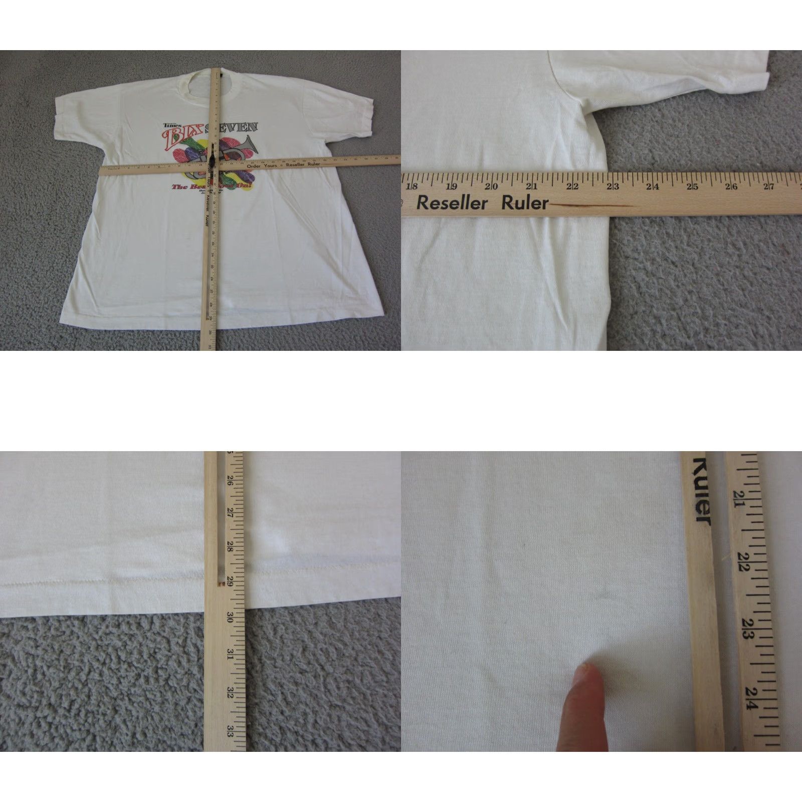 Fruit Of The Loom VINTAGE Fruit of the Loom Shirt Mens XL White 90s USA Marathon 1A Crew Neck Short Sleeve T-Shirt Classic Category Size US XL / EU 56 / 4 - 8 Thumbnail