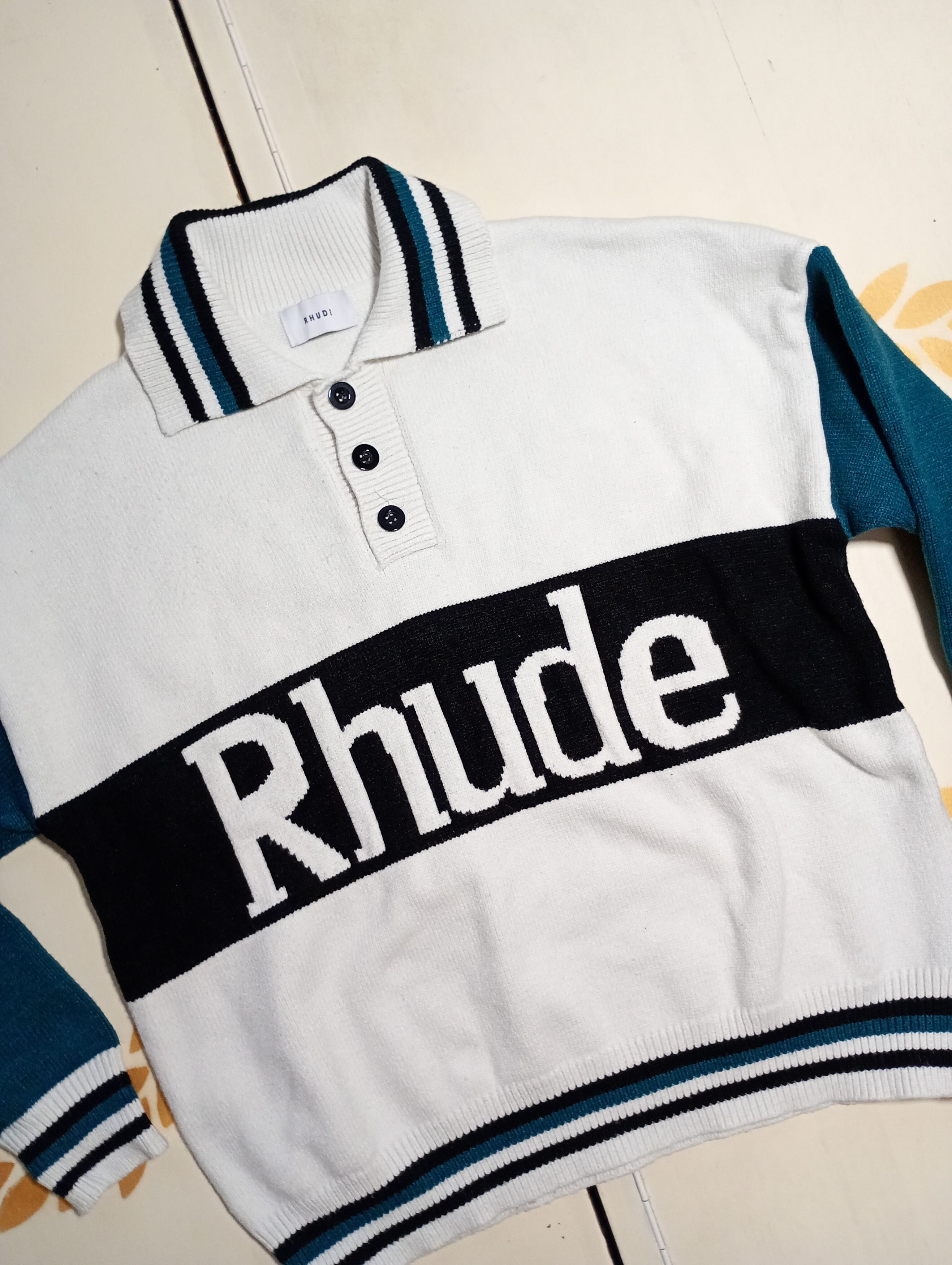 Rhude Rhude Knit Logo Rugby Sweater Size US M / EU 48-50 / 2 - 4 Thumbnail