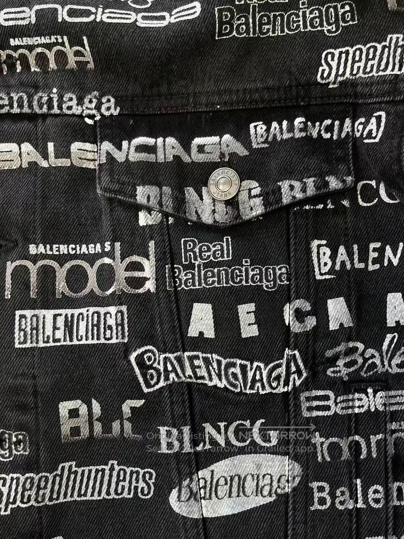 Balenciaga Balenciaga Washed Black and White TV Program Jacket Size US S / EU 44-46 / 1 - 3 Thumbnail