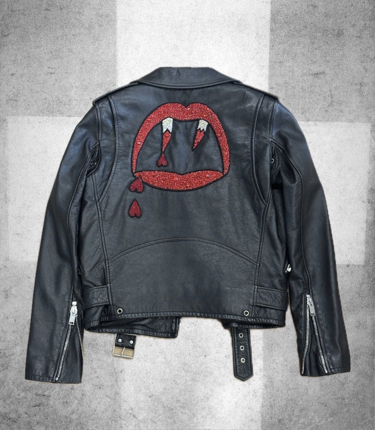 Saint Laurent Blood Luster Leather Jacket | Grailed